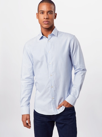 SELECTED HOMME - Ajuste estrecho Camisa 'Mark' en azul: frente