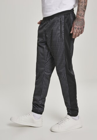 Effilé Pantalon 'Fuck you' Mister Tee en noir : devant