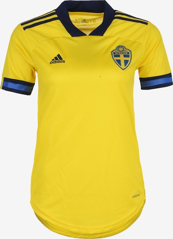 ADIDAS SPORTSWEAR - Camisola de futebol 'Schweden Home EM 2020' em amarelo: frente
