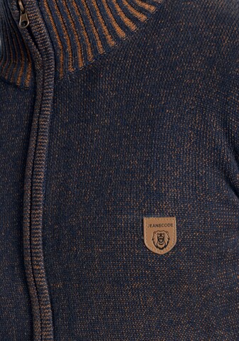 INDICODE JEANS Knit Cardigan 'Andy' in Blue