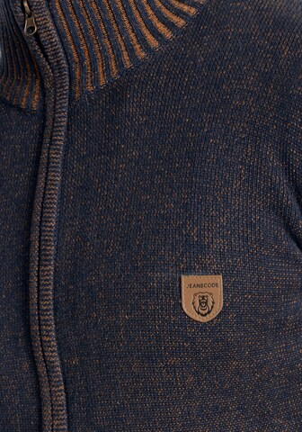 INDICODE JEANS Strickjacke 'Andy' in Blau