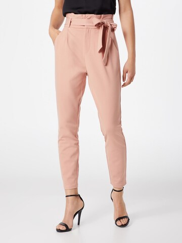 VERO MODA Slimfit Bandplooibroek 'VMEVA' in Roze: voorkant