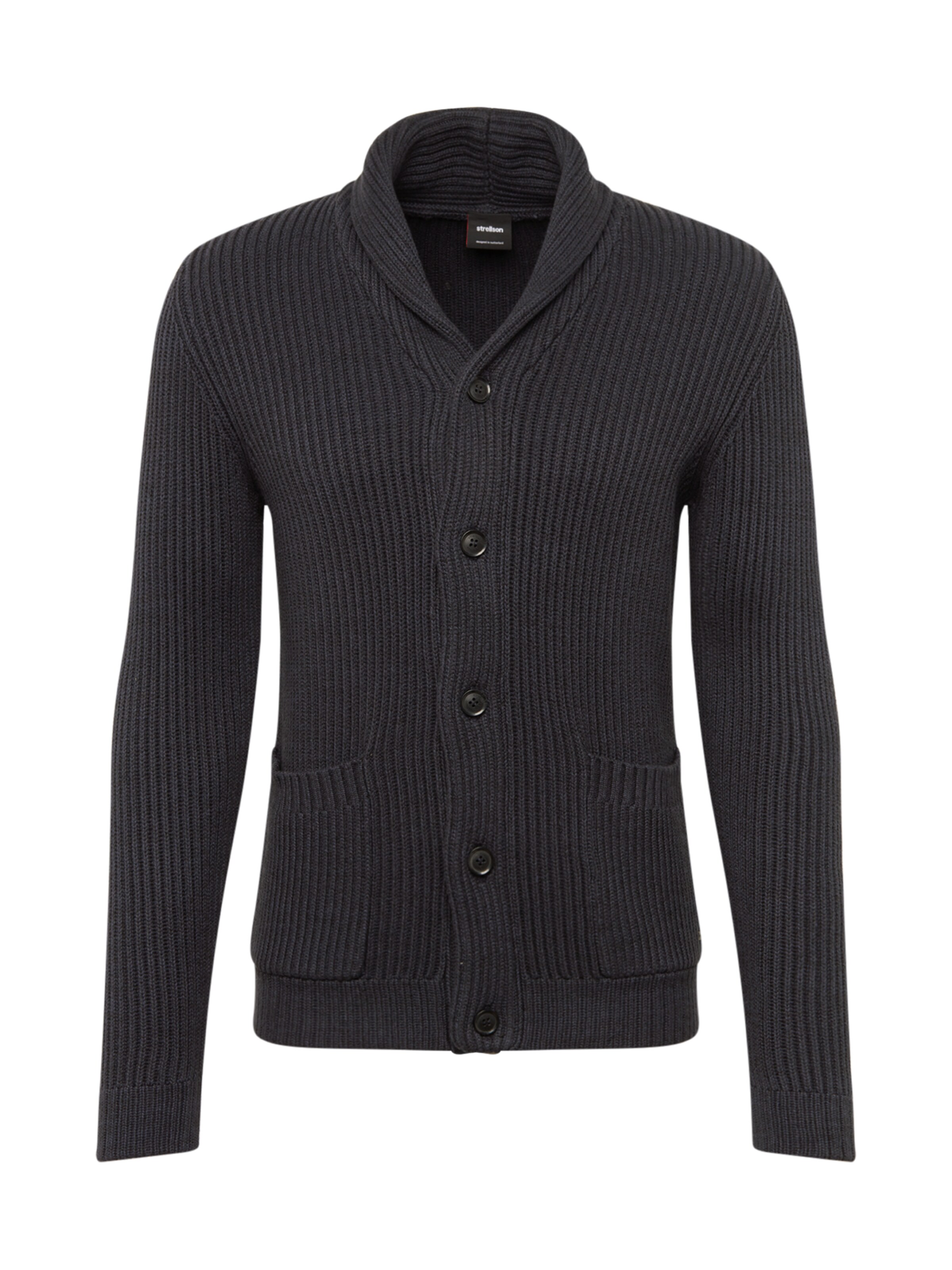 STRELLSON - Gebreid vest 'Rocco' in de kleur Donkerblauw