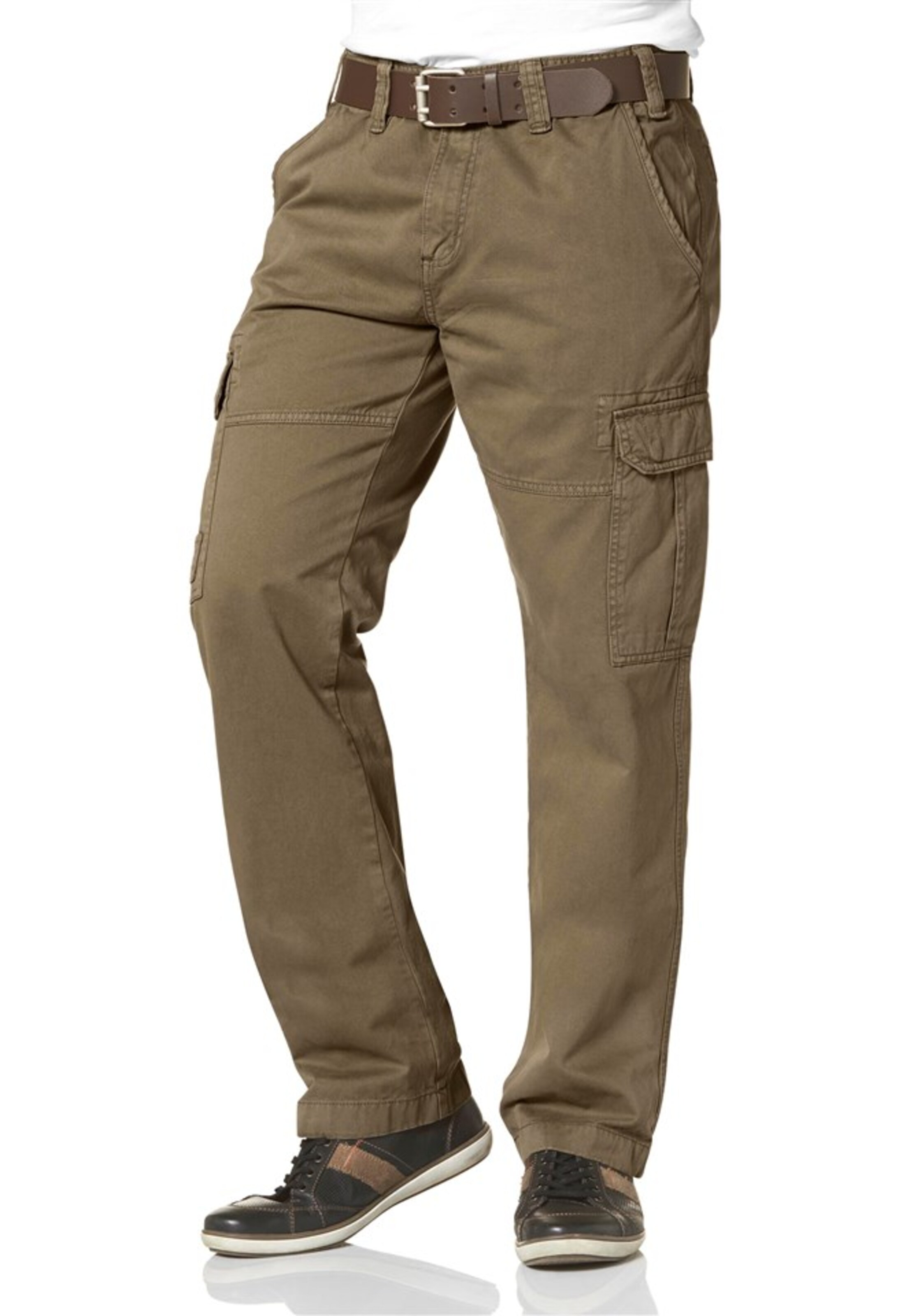 Man's World Loose fit Cargo Pants in Green: front