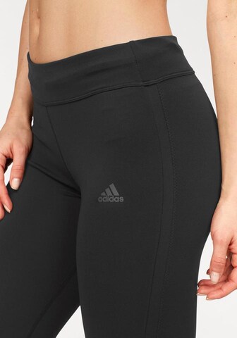 ADIDAS SPORTSWEAR Skinny Sportbroek 'Response' in Zwart