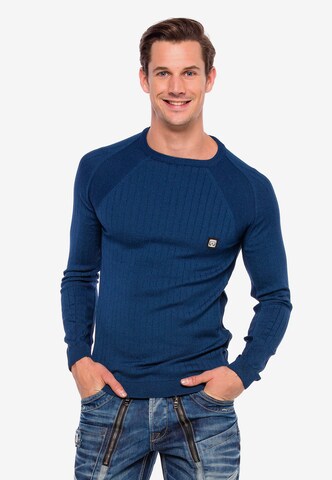 CIPO & BAXX Pullover in Blau: predná strana