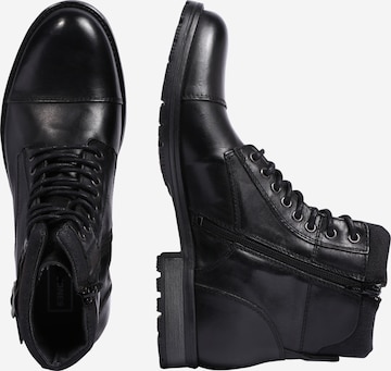 JACK & JONES Lace-Up Boots 'Albany' in Black: side