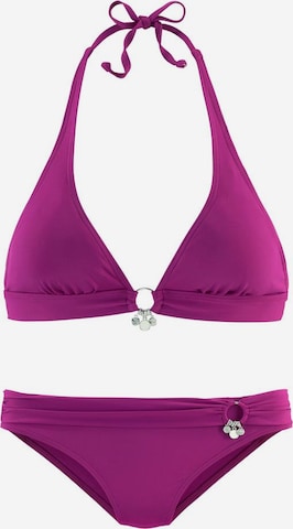 s.Oliver Normalny krój Bikini w kolorze fioletowy: przód