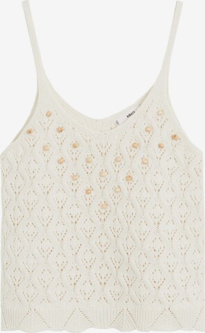 MANGO Knitted Top 'Canica' in Beige: front