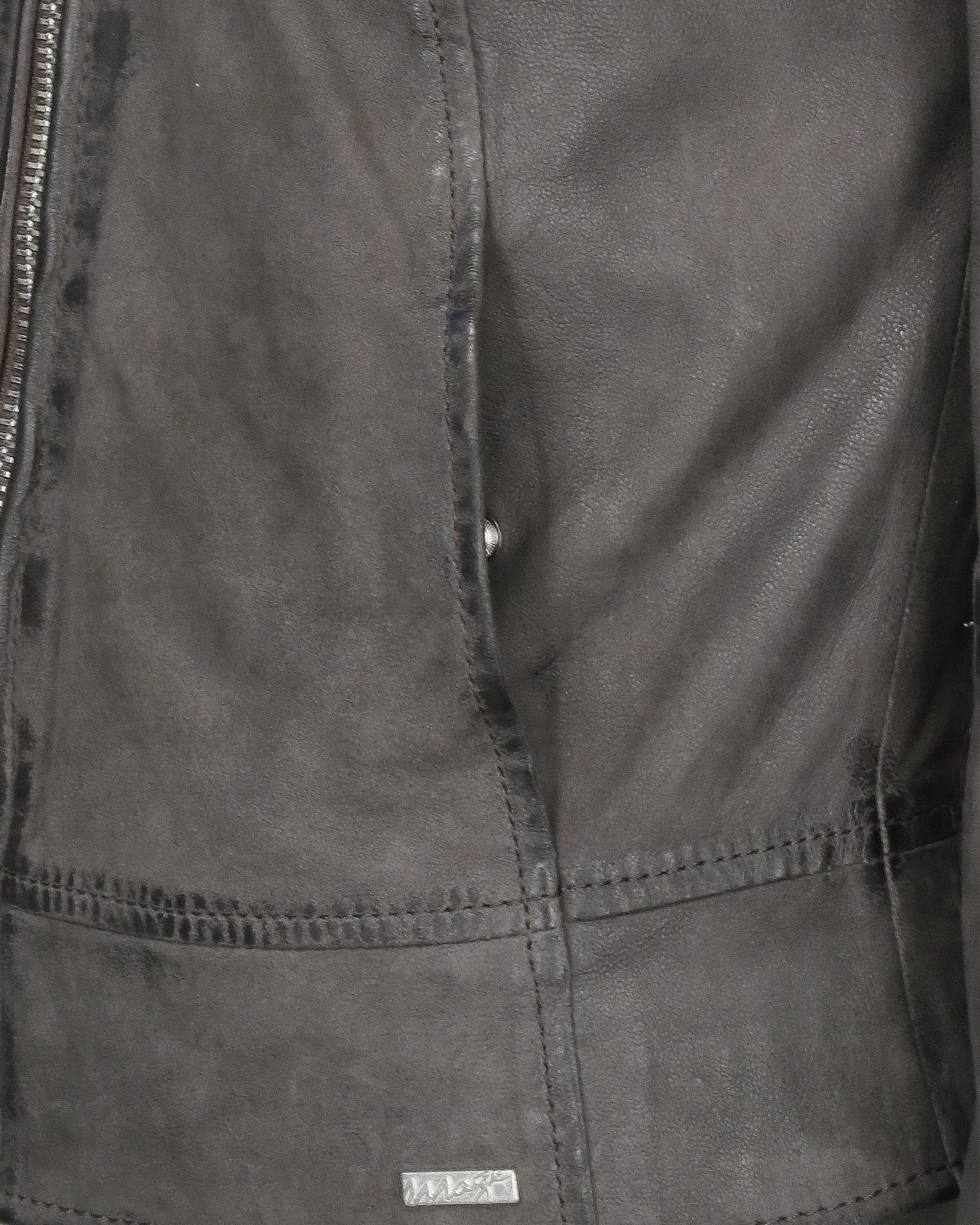 Maze Lederjacke 'Donie' in Grau