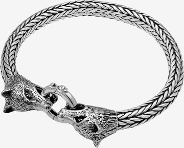 KUZZOI Armband 'Wolf' in Silber