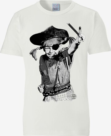 LOGOSHIRT Shirt 'Pirate' in Wit: voorkant