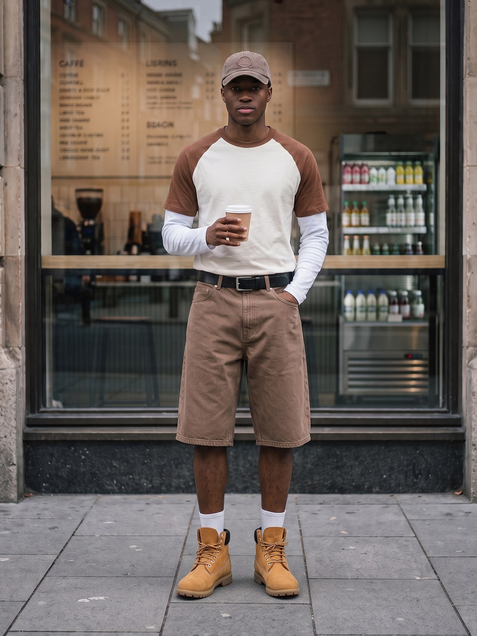 The AY Style Edit - Layered Baseball Tee & Brown Jorts Look