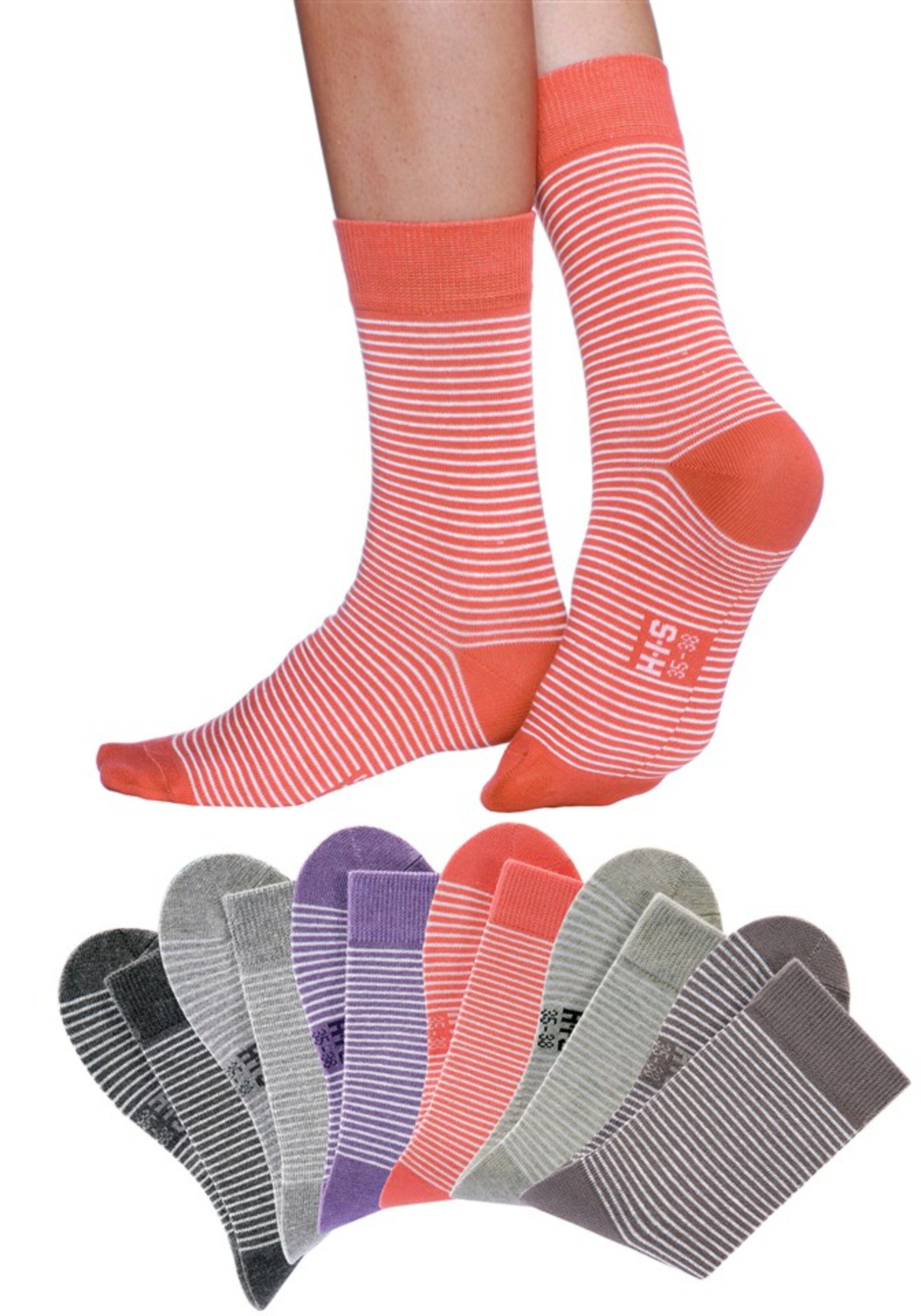 H.I.S Socks in Grey: front