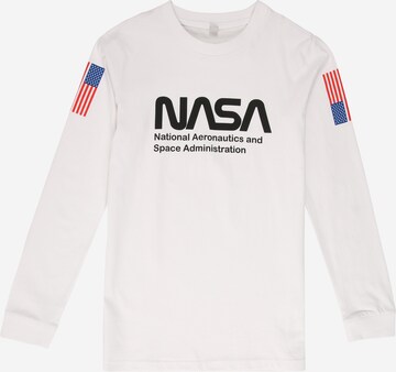 Maglietta 'Nasa Worm' di Mister Tee in bianco: frontale