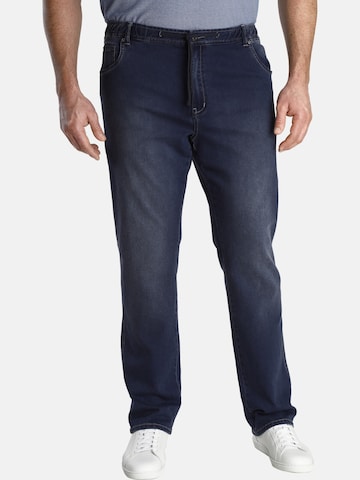 Charles Colby Loosefit Jeans ' Baron Keylan ' in Blauw: voorkant