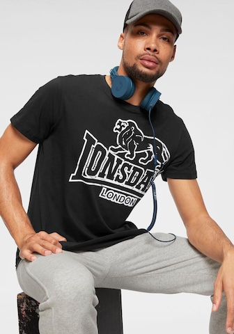 LONSDALE - Camiseta 'LANGSETT' en negro: frente