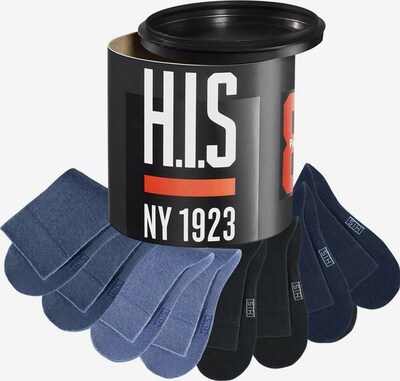 H.I.S Chaussettes en bleu marine / bleu fumé / bleu chiné / noir, Vue avec produit