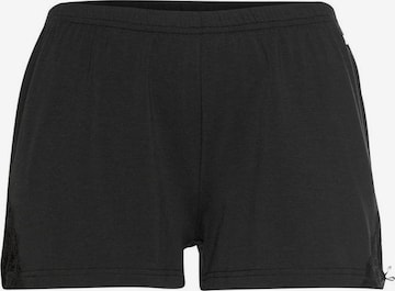 LASCANA Pyjamashorts 'Anemone' in Schwarz: predná strana