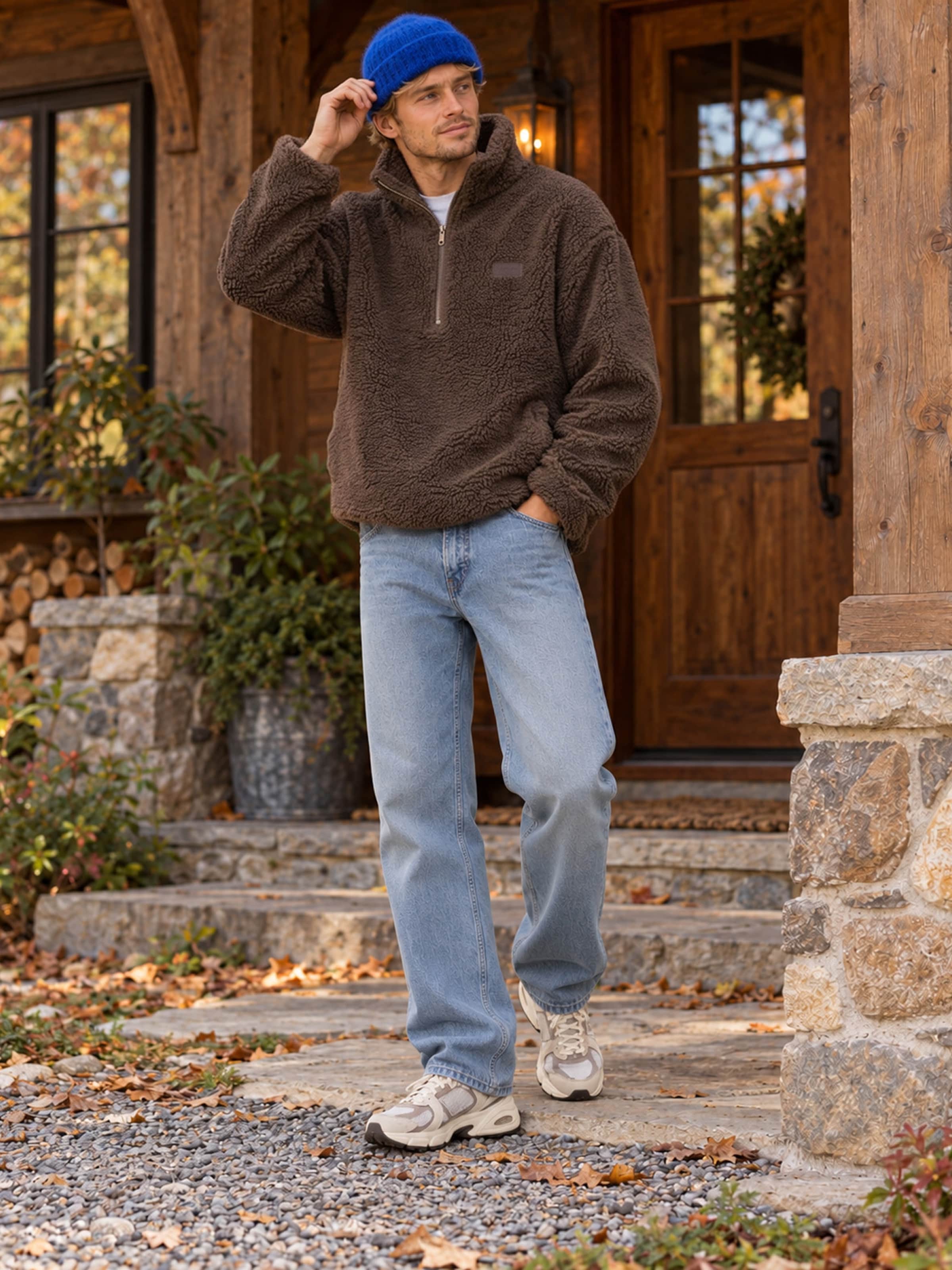 The AY Style Edit - Cozy Brown Fleece Jacket Look