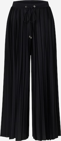ABOUT YOU Szeroka nogawka Spodnie 'Caren' w kolorze czarny: przód