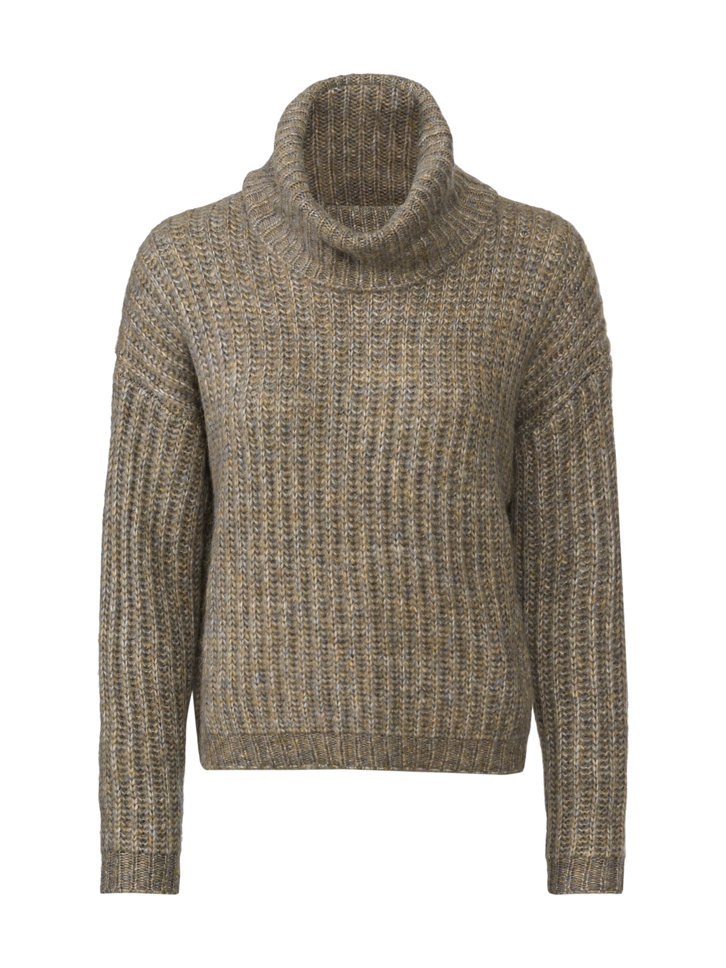 ONLY - Trui 'CHUNKY L/S ROLLNECK KNT' in de kleur Groen