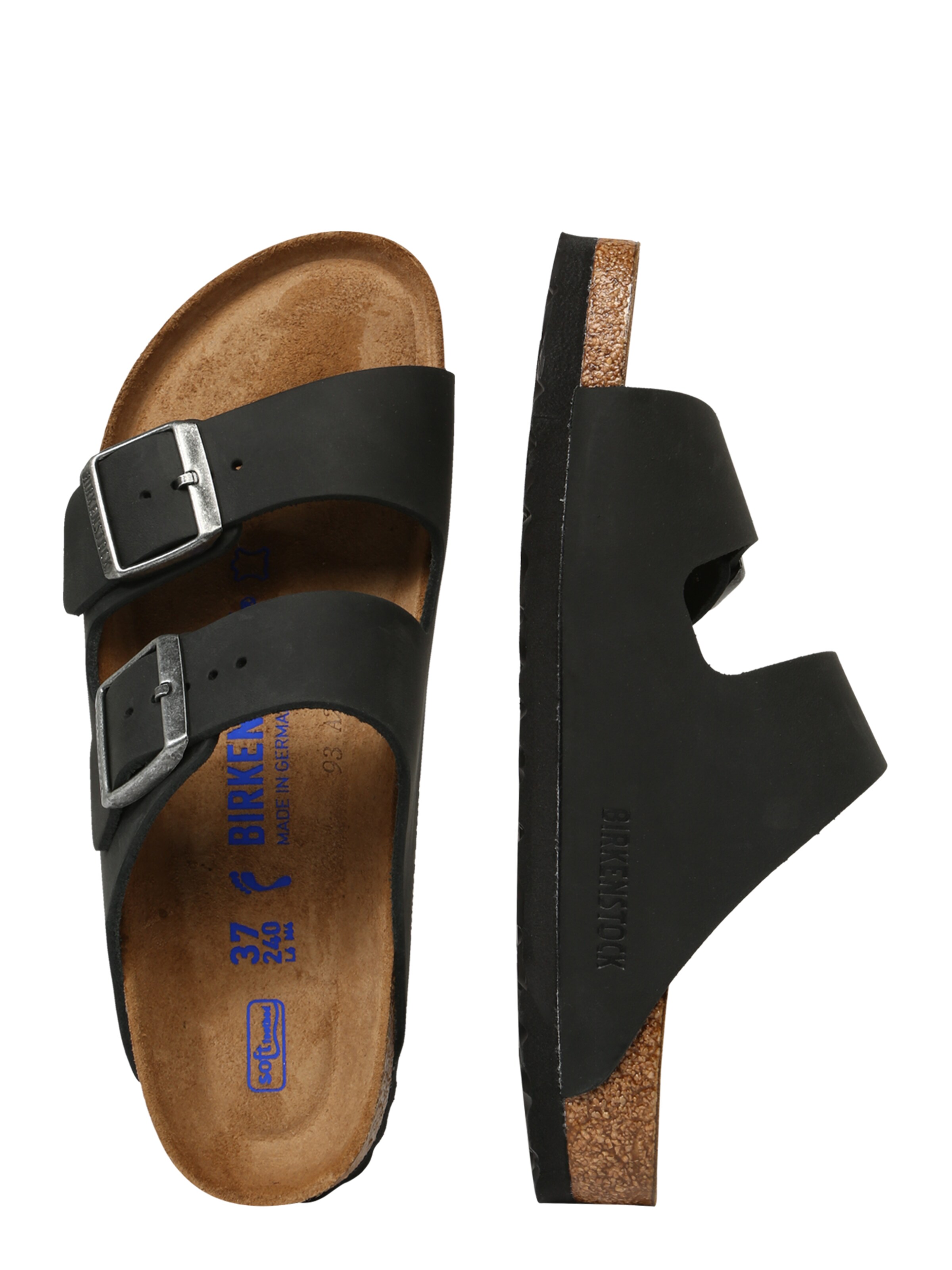 BIRKENSTOCK Пантолеты 'Arizona' в Черный: сбоку