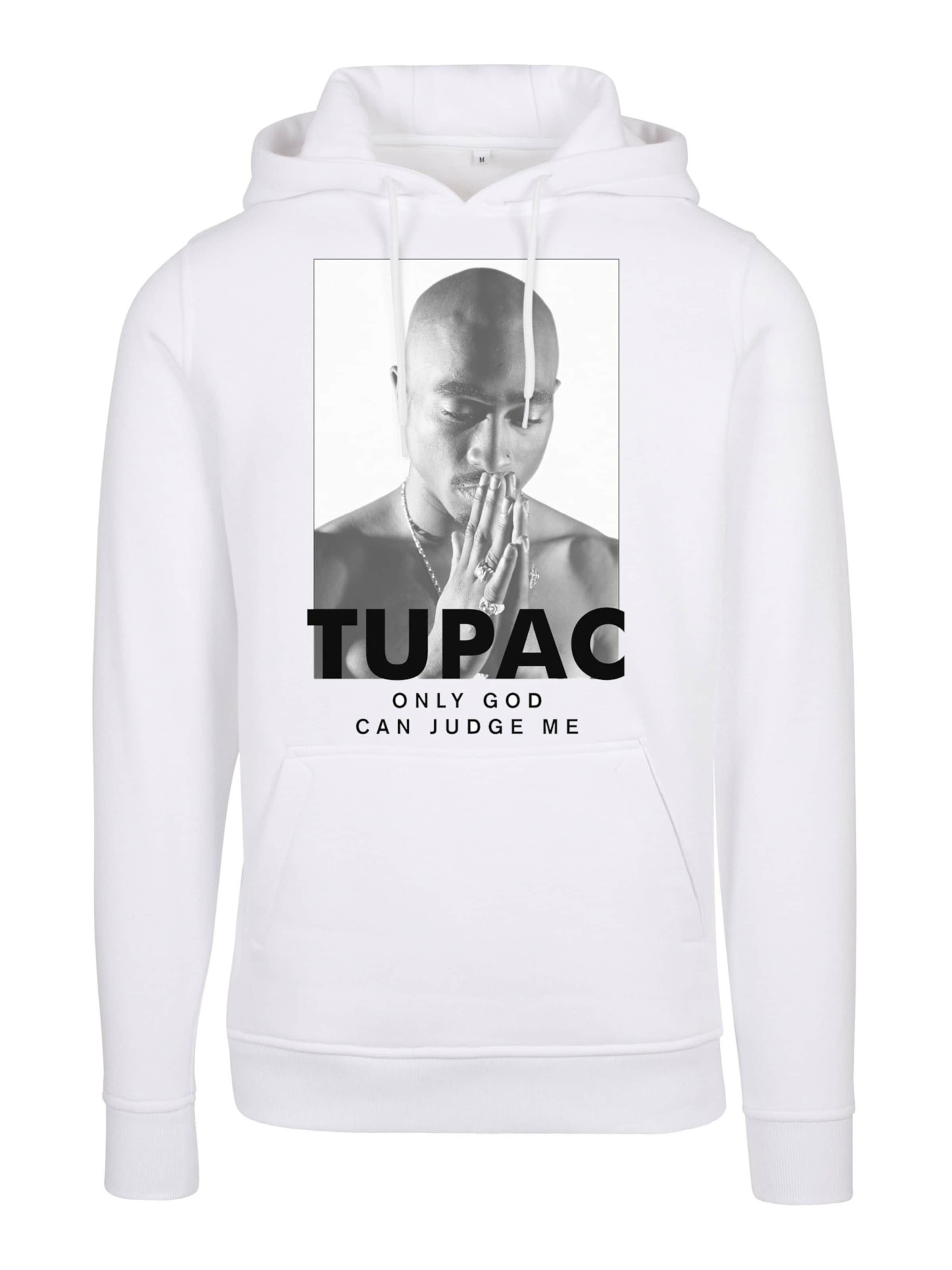 Regular fit Bluză de molton '2Pac Prayer' de la Mister Tee pe alb: față