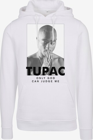 Coupe regular Sweat-shirt '2Pac Prayer' Mister Tee en blanc : devant