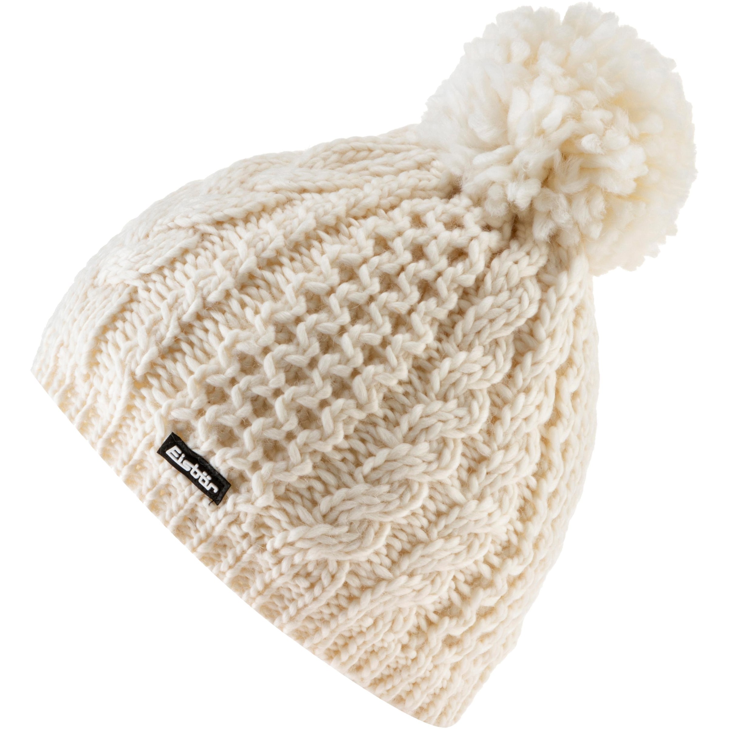 Eisbär Bommelmütze 'Afra Pompon' in Weiß: Vorderseite