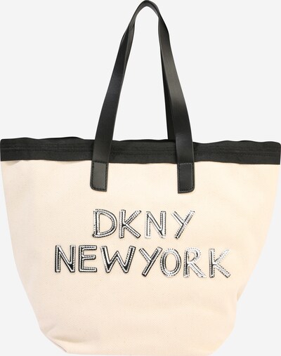 DKNY Shopper in de kleur Beige / Zwart / Zilver, Productweergave