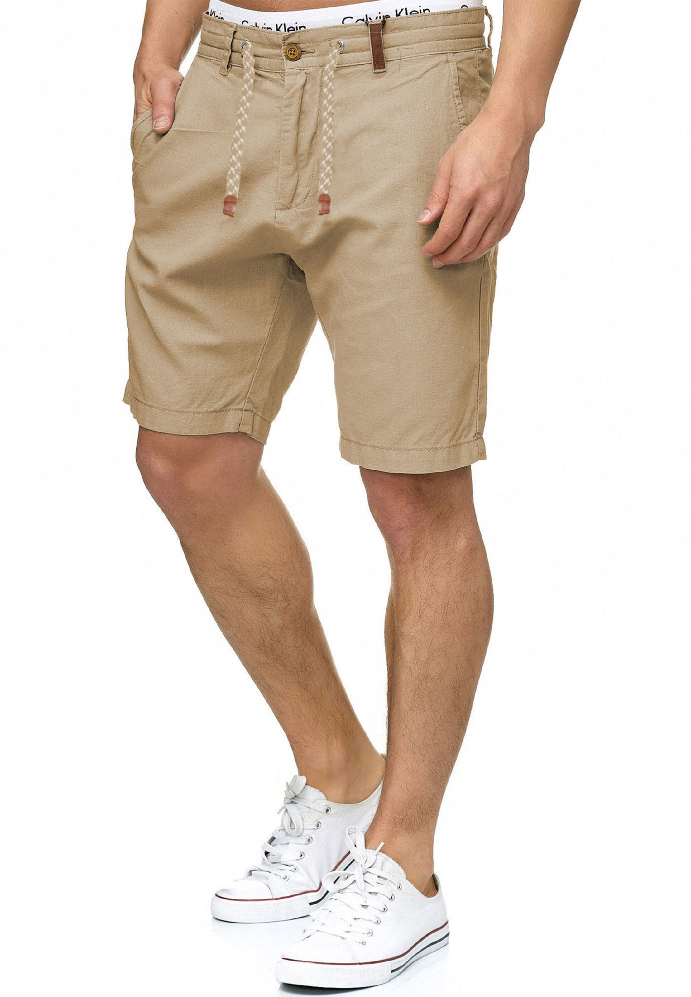 INDICODE JEANS Regular Shorts 'Bowmanville' in Beige: Vorderseite