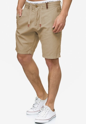 INDICODE JEANS Regular Shorts 'Bowmanville' in Beige: predná strana