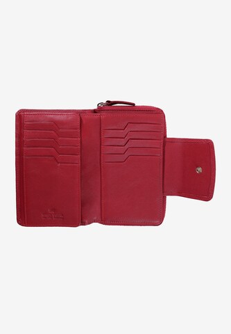 Porte-monnaies 'Golf' Braun Büffel en rouge