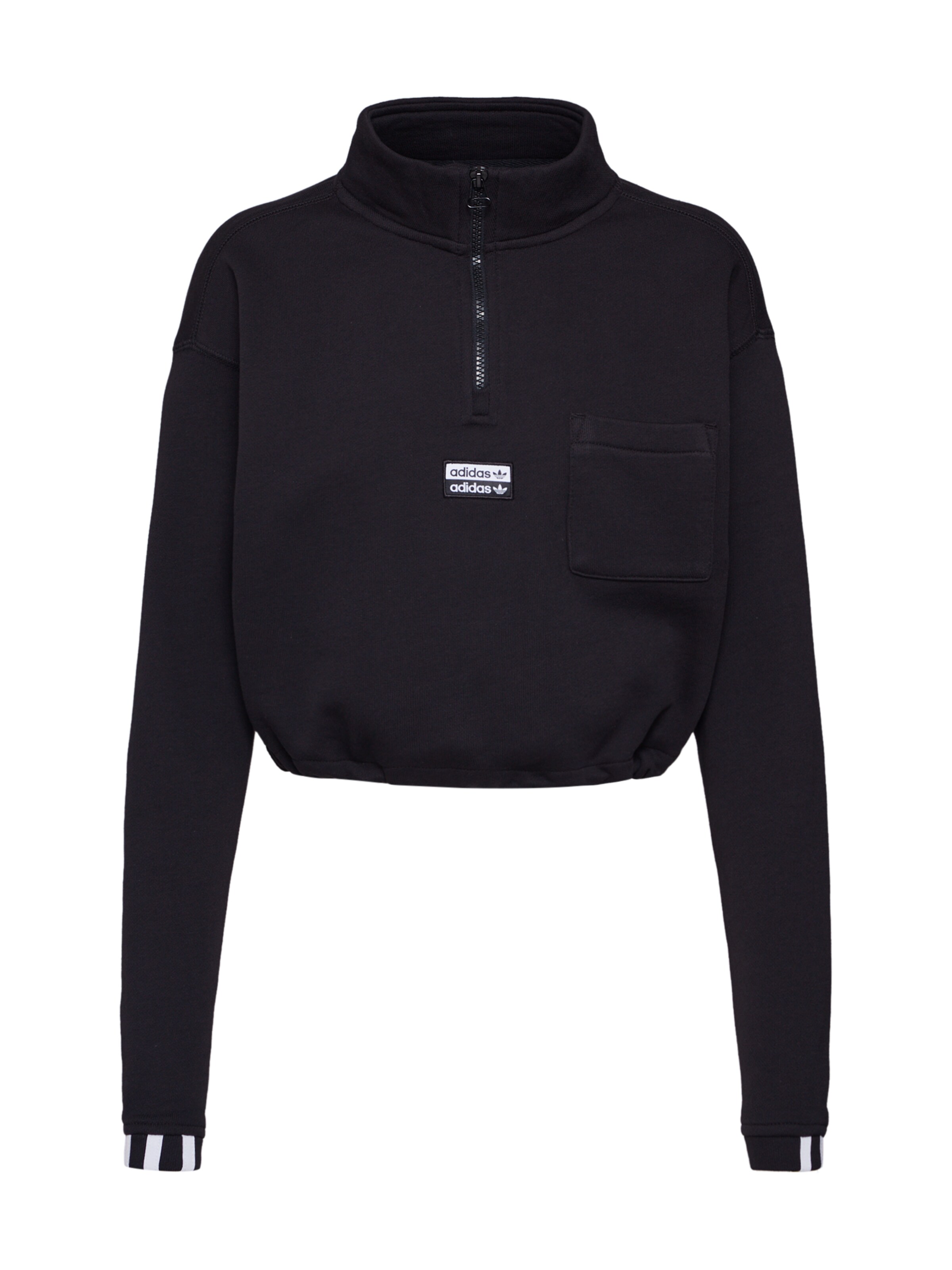 ADIDAS ORIGINALS Sweatshirt in Zwart: voorkant