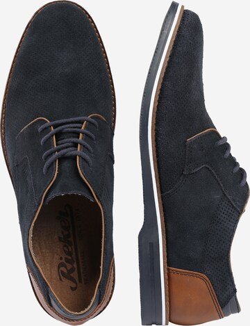 Pantofi cu șireturi de la Rieker pe albastru