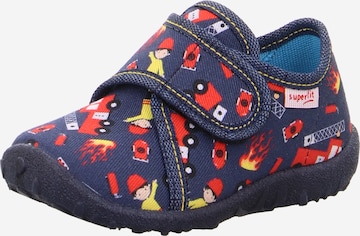 SUPERFIT - Pantufa 'Spotty' em azul: frente