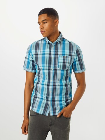 Coupe regular Chemise TOM TAILOR en bleu : devant