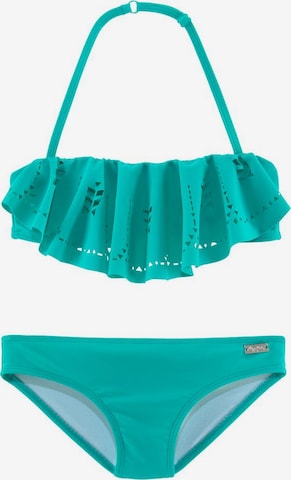 BUFFALO Bandeau Bikini 'Split Buf' in Blauw: voorkant