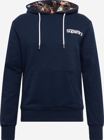 Superdry Regular fit Sweatshirt in Blauw: voorkant