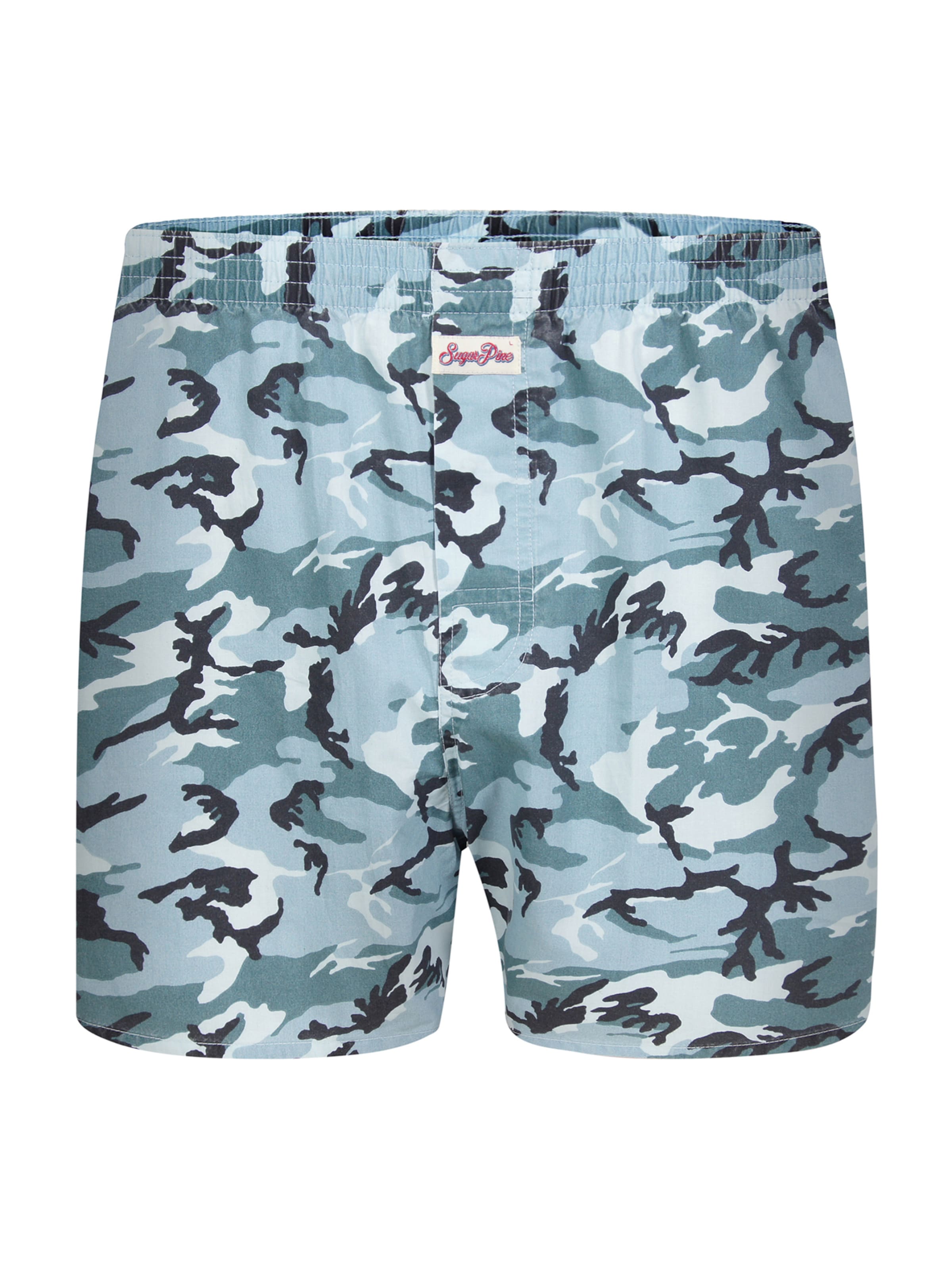 Sugar Pine Boxershorts ' Snow Camouflage ' in Blauw: voorkant