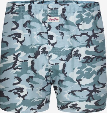 Sugar Pine Boxer shorts ' Snow Camouflage ' in Blue: front