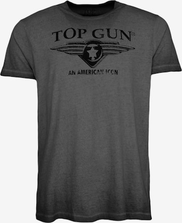 TOP GUN Shirt ' Wing cast ' in Zwart: voorkant