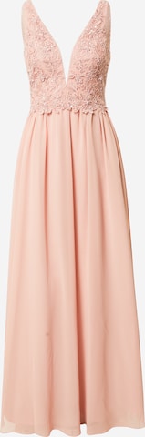 Unique Evening Dress in Pink: front