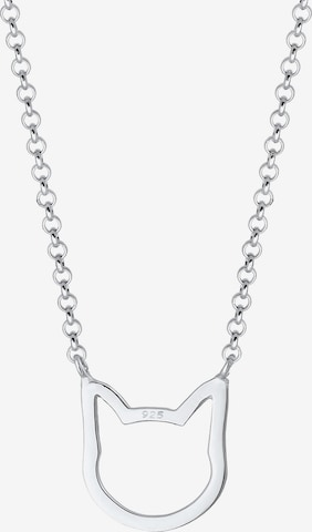 ELLI Ketting 'Katze' in Zilver