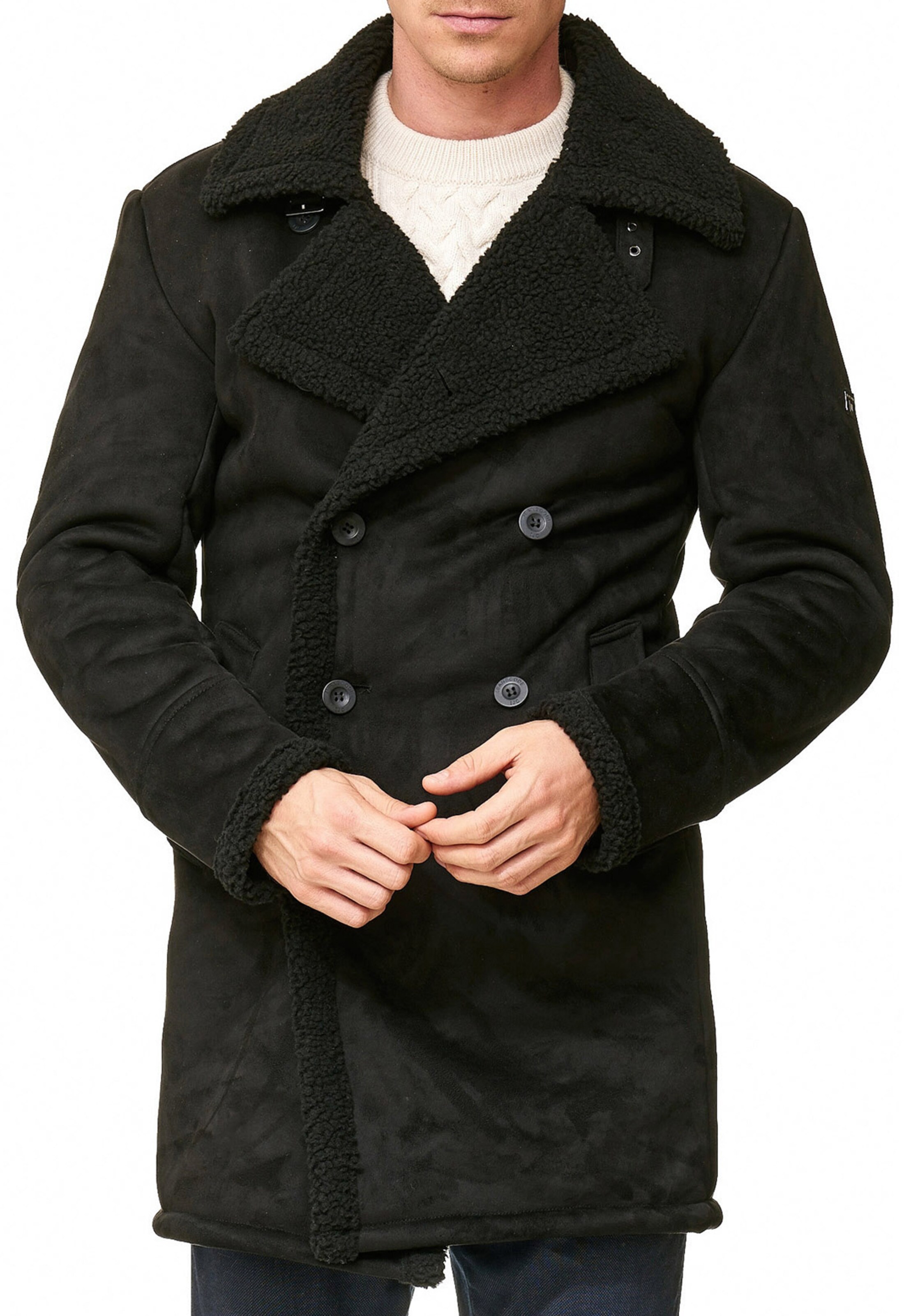 INDICODE JEANS Winterjas 'Barlow' in Zwart