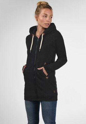 DESIRES Zip-Up Hoodie 'Vicky Straight-Zip' in Black: front