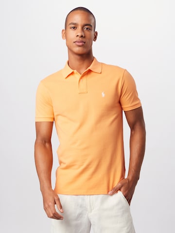 Polo Ralph Lauren Tričko 'SSKCSLIM1-SHORT SLEEVE-KNIT' – oranžová: přední strana