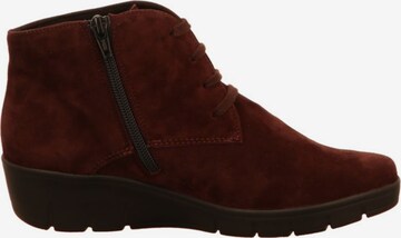 SEMLER Lace-Up Ankle Boots in Red