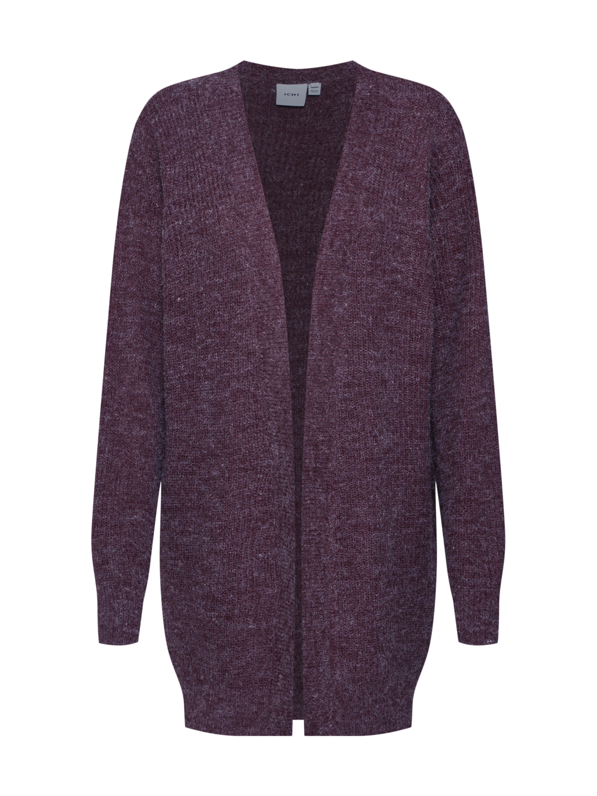 ICHI - Gebreid vest 'NOVO' in de kleur Wijnrood